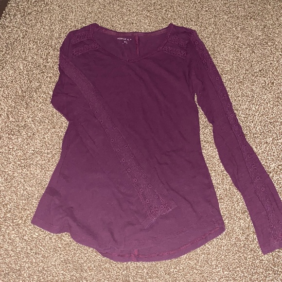 Maurices Tops - Maurices plum top with crochet detail